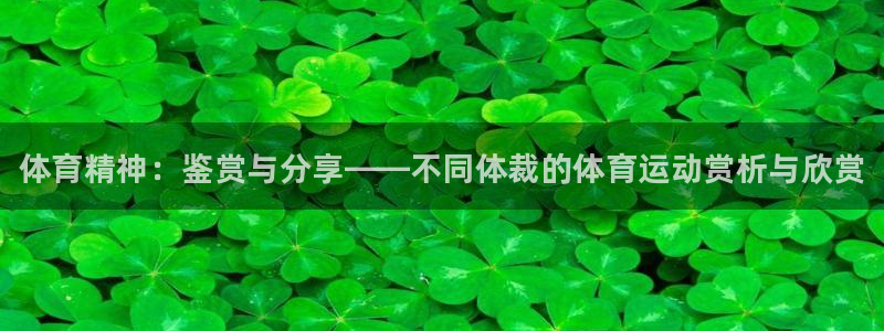 谈球吧：体育精神：鉴赏与分享——不同体裁的体育运动赏析与欣赏
