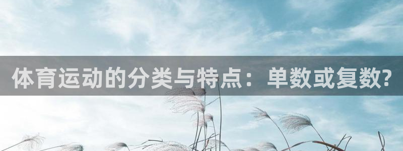 谈球吧体育：体育运动的分类与特点：单数或复数?